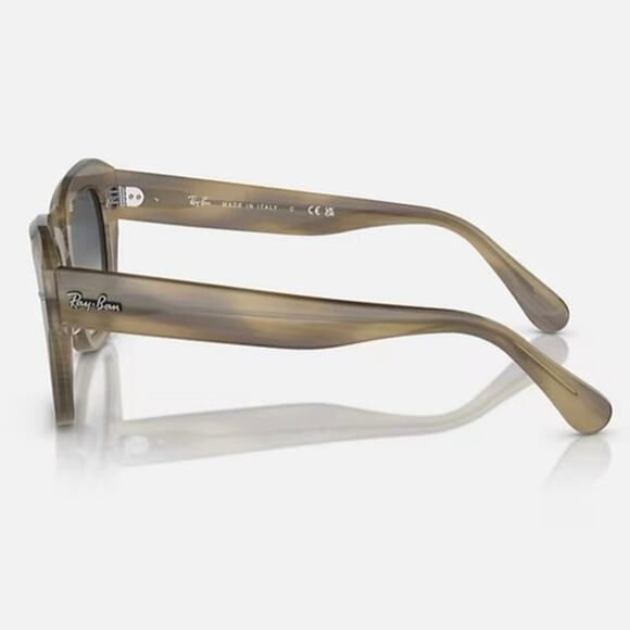 NEW Ray-Ban State Street Square Acetate Sunglasses Polished Striped Green Grey main image 13